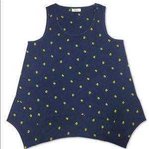 🍋 Lemon Print Handkerchief cut tank top